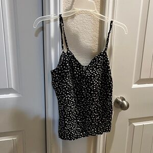 SO Black and White Flowers Camisole